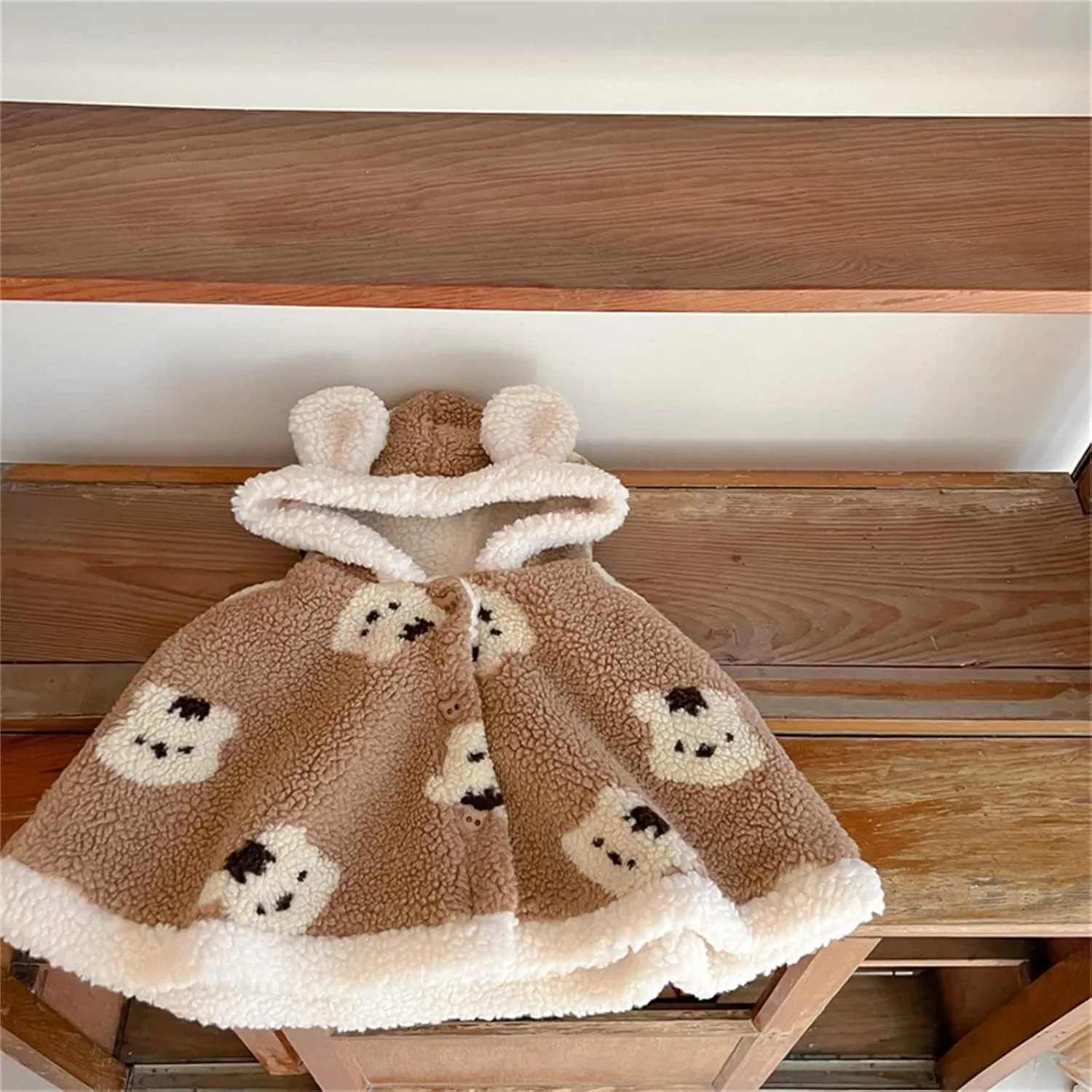 Big Girls Jackets And Coats Baby Toddler Boys Girls Wool Blend Winter Hooded Outerwear Capes Poncho Coat
