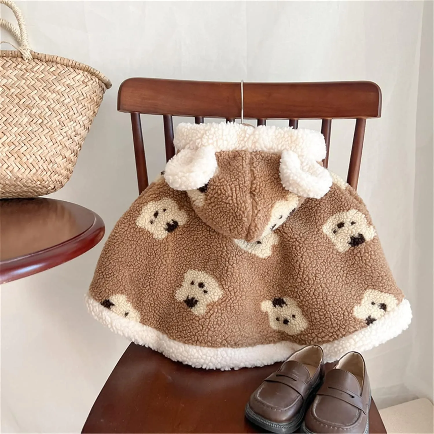Big Girls Jackets And Coats Baby Toddler Boys Girls Wool Blend Winter Hooded Outerwear Capes Poncho Coat