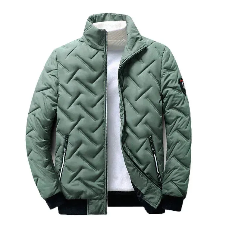 Men's Autumn Winter Coat Short Stand Collar Lightweight Down Jacket