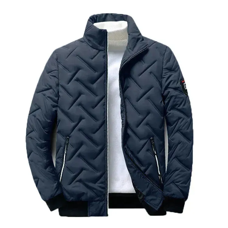 Men's Autumn Winter Coat Short Stand Collar Lightweight Down Jacket