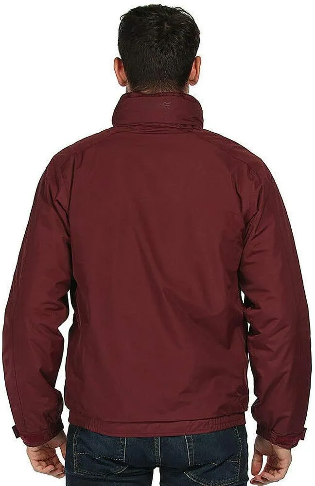 Men's Waterproof Fleece-Lined Bomber Jacket with Concealed Hood