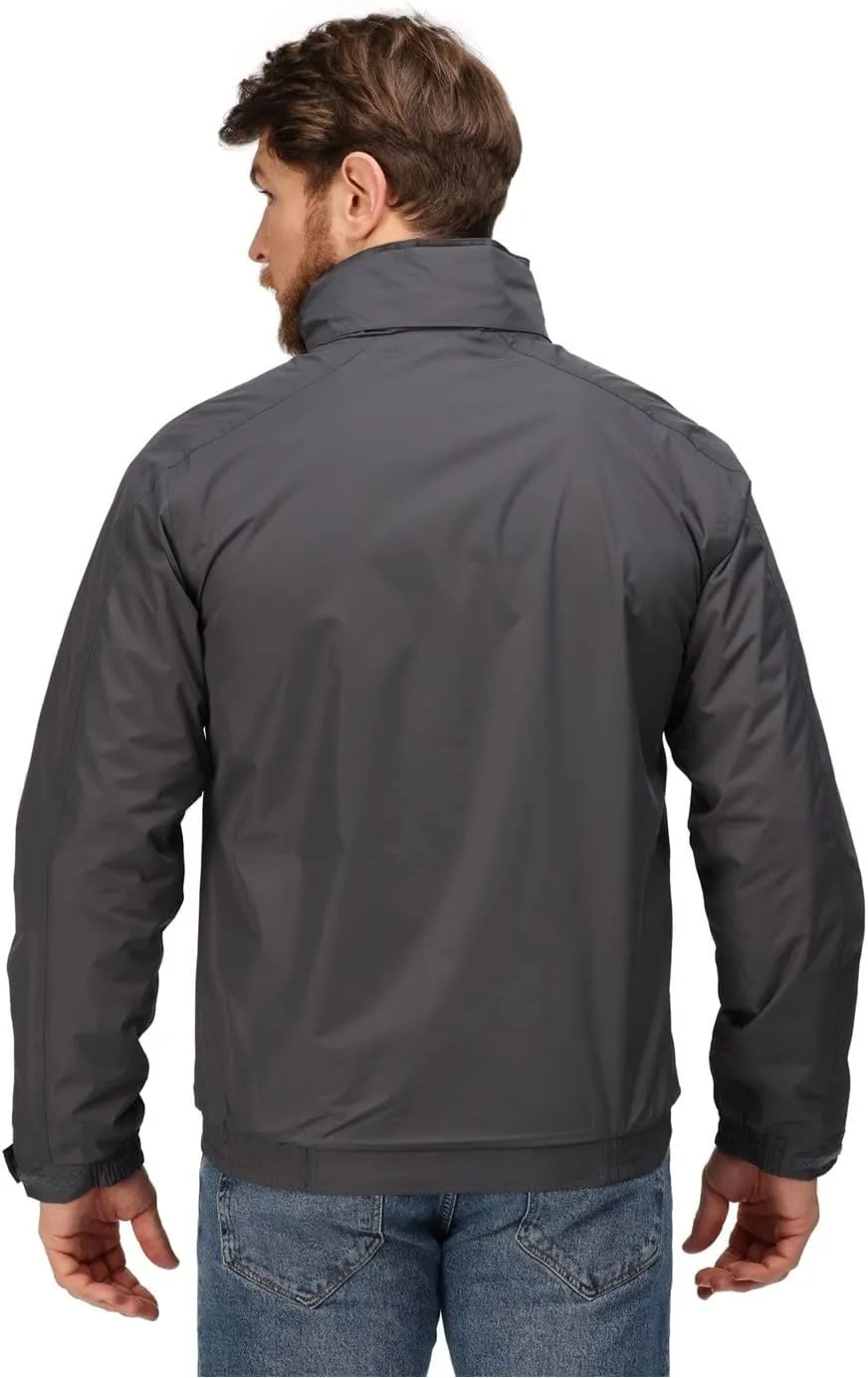 Men's Waterproof Fleece-Lined Bomber Jacket with Concealed Hood