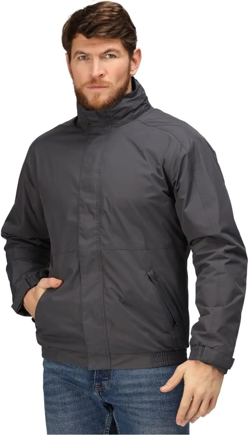 Men's Waterproof Fleece-Lined Bomber Jacket with Concealed Hood