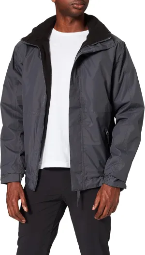 Men's Waterproof Fleece-Lined Bomber Jacket with Concealed Hood