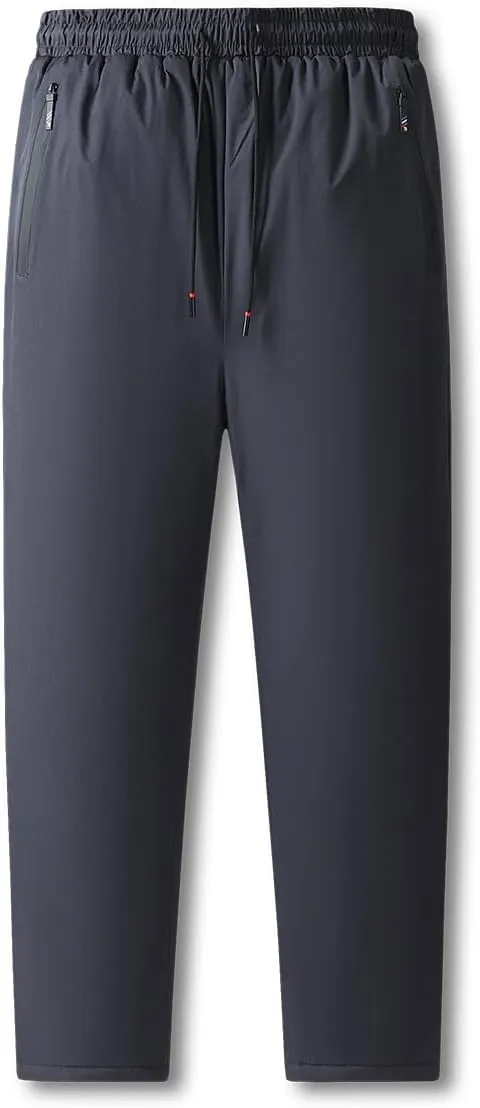 Mens Winter Pants Sherpa Lined Sweatpants Fleece Warm Jogger for Snowsport, Outdoor, Snow Cleaning