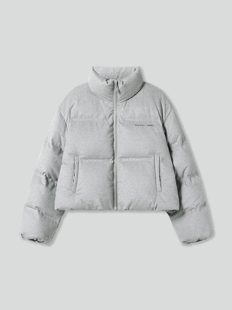 Miss Sixty X Keith Haring Capsule Collection Gray Printed Down Jacket