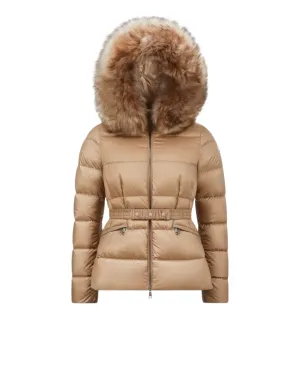 MONCLER BOED SHORT DOWN JACKET BEIGE