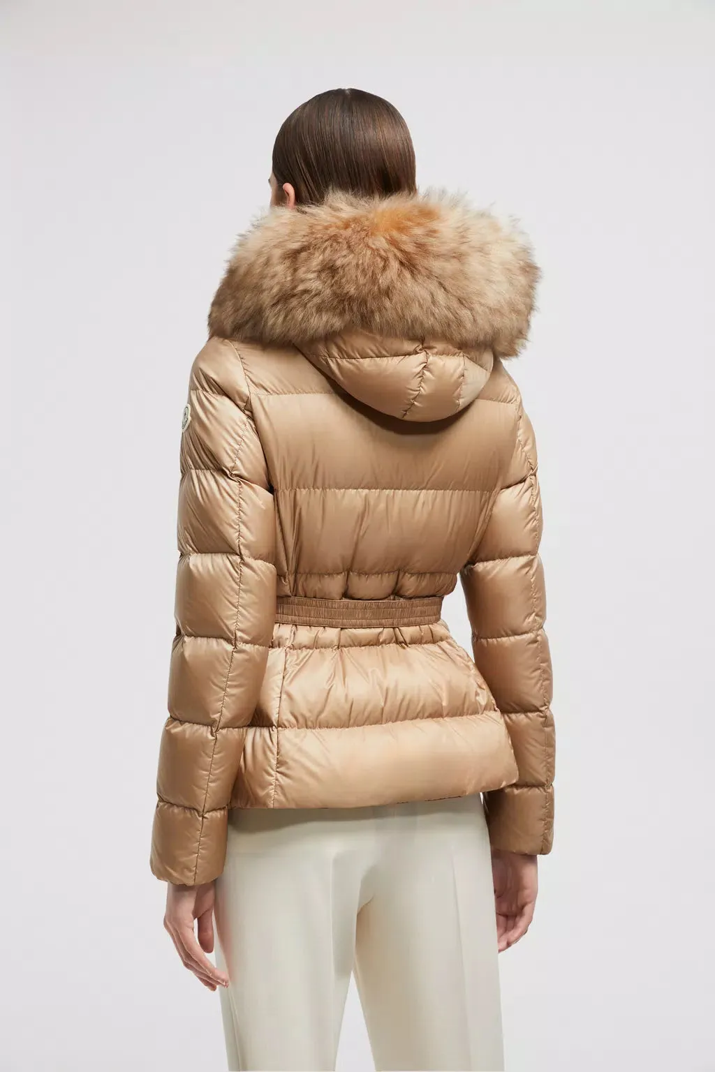 MONCLER BOED SHORT DOWN JACKET BEIGE