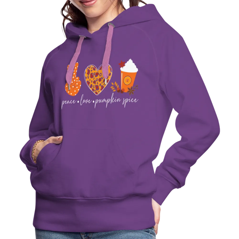Peace Love Pumpkin Spice Women’s Premium Hoodie