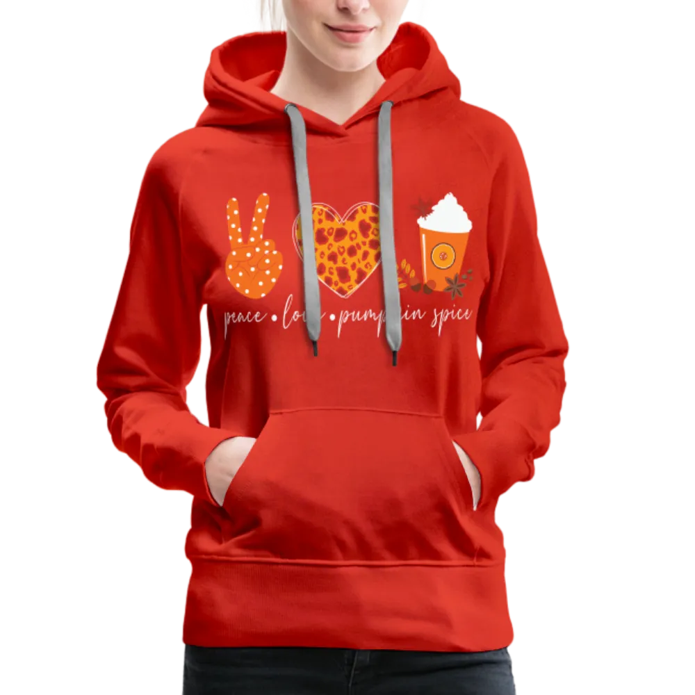 Peace Love Pumpkin Spice Women’s Premium Hoodie