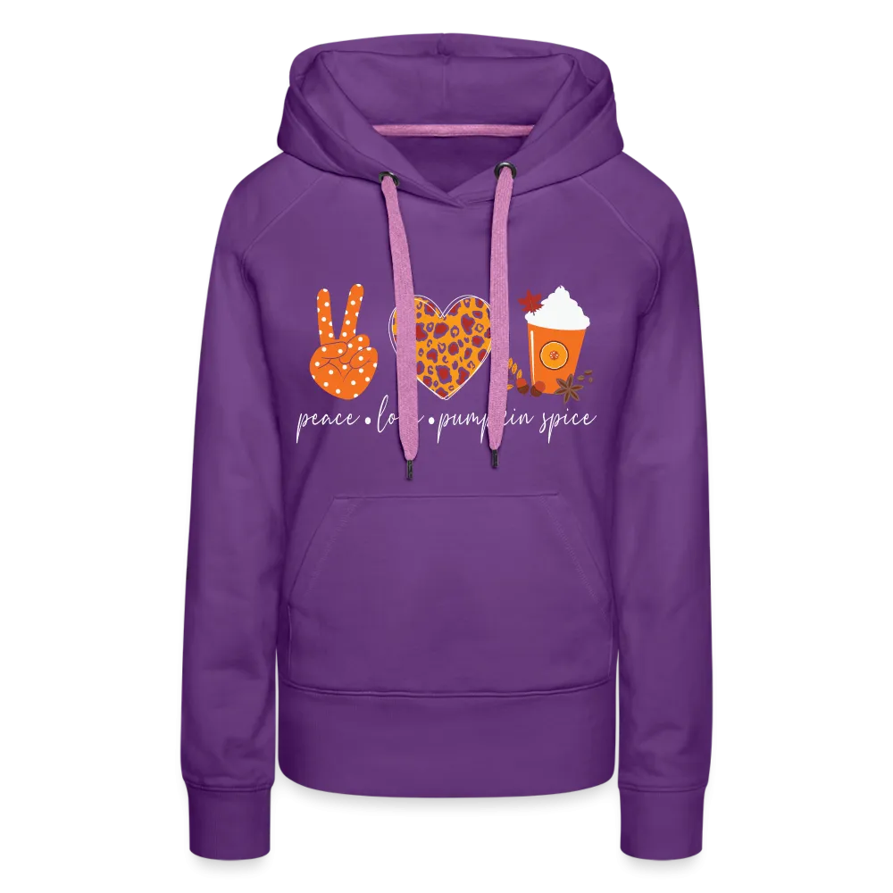 Peace Love Pumpkin Spice Women’s Premium Hoodie