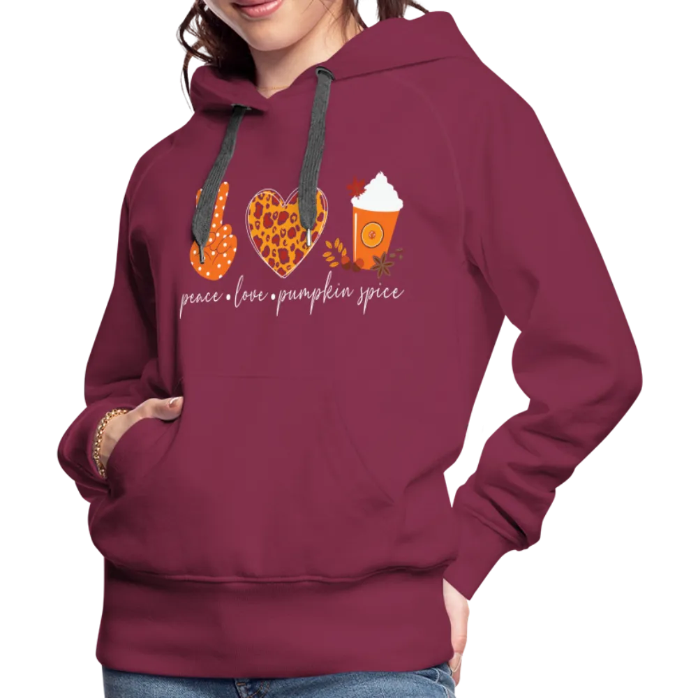 Peace Love Pumpkin Spice Women’s Premium Hoodie