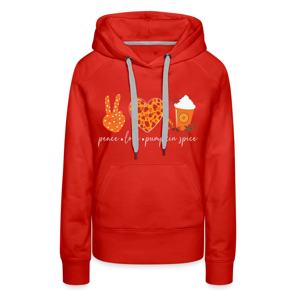 Peace Love Pumpkin Spice Women’s Premium Hoodie