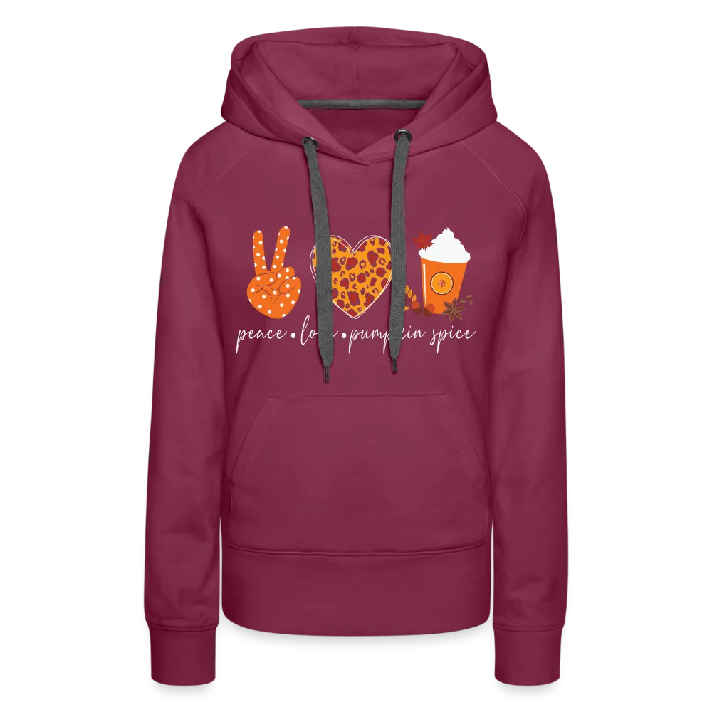 Peace Love Pumpkin Spice Women’s Premium Hoodie
