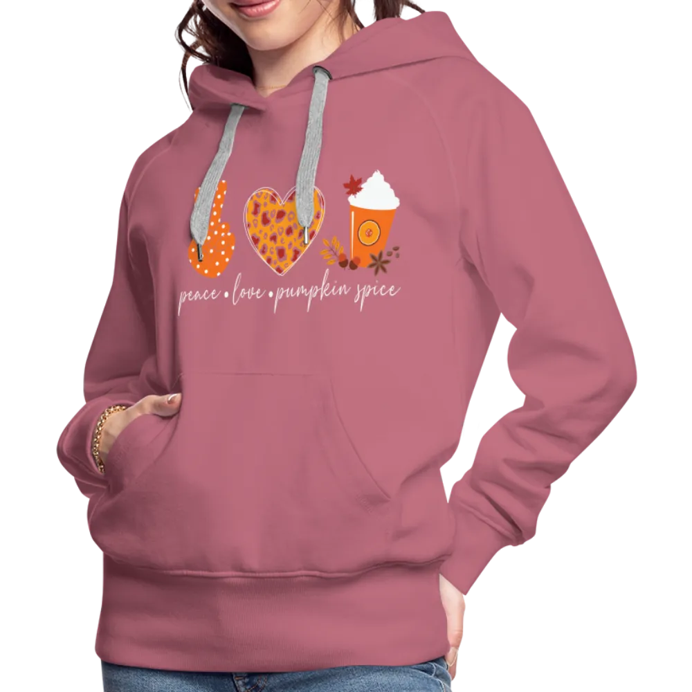 Peace Love Pumpkin Spice Women’s Premium Hoodie