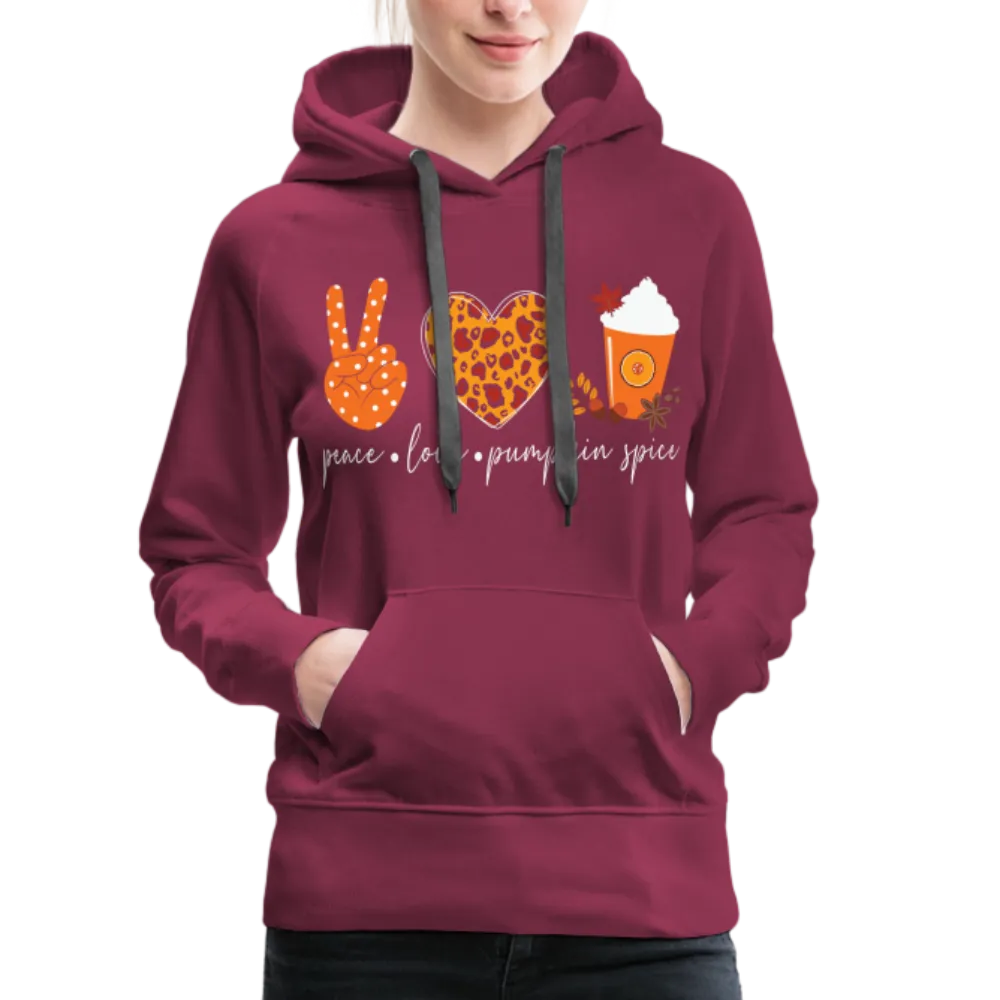 Peace Love Pumpkin Spice Women’s Premium Hoodie