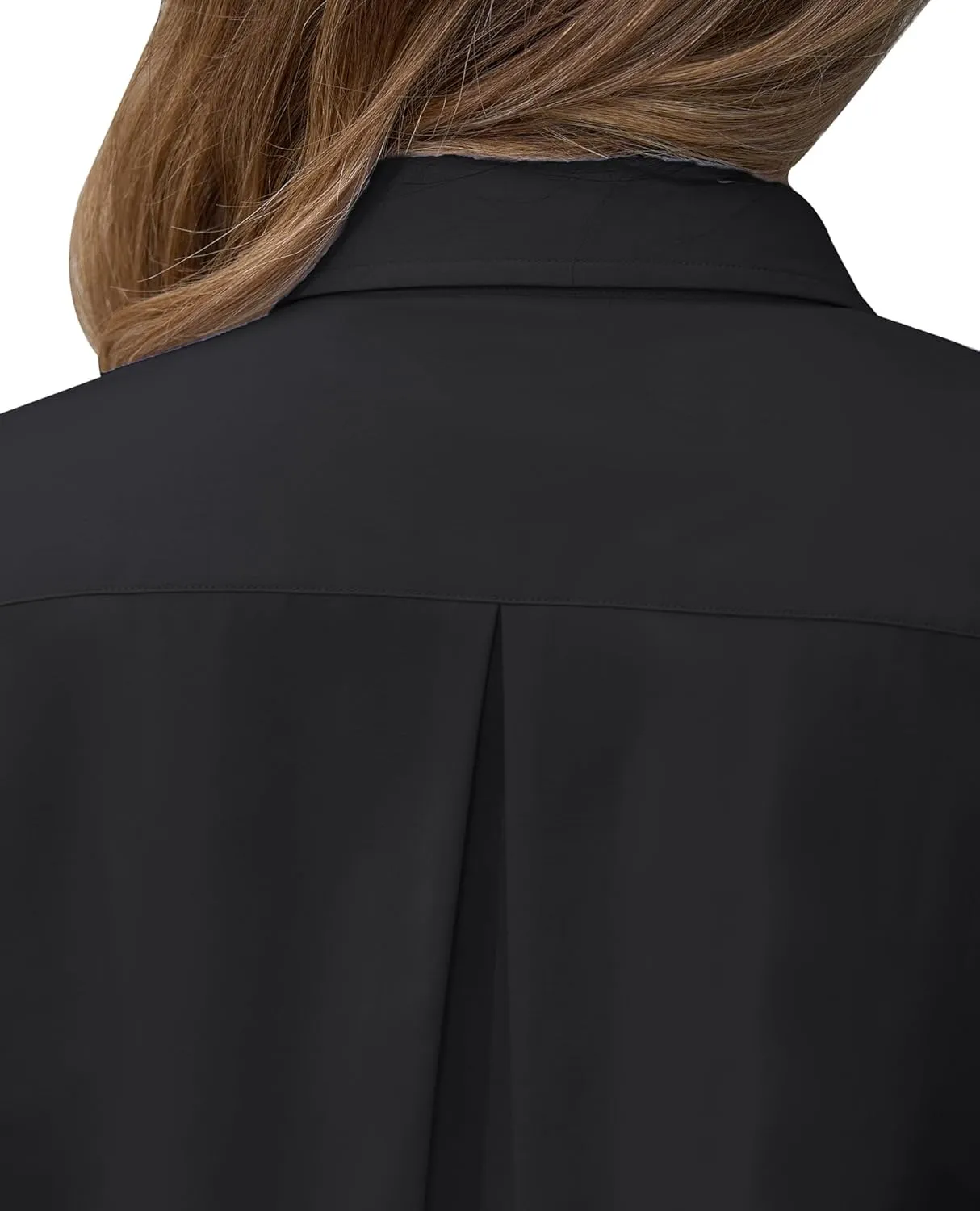 siliteelon Short Sleeve Button Dress Shirts for Women Cotton Button Down Shirts for Women Slim Fit Blouse Top 3/4 Sleeve