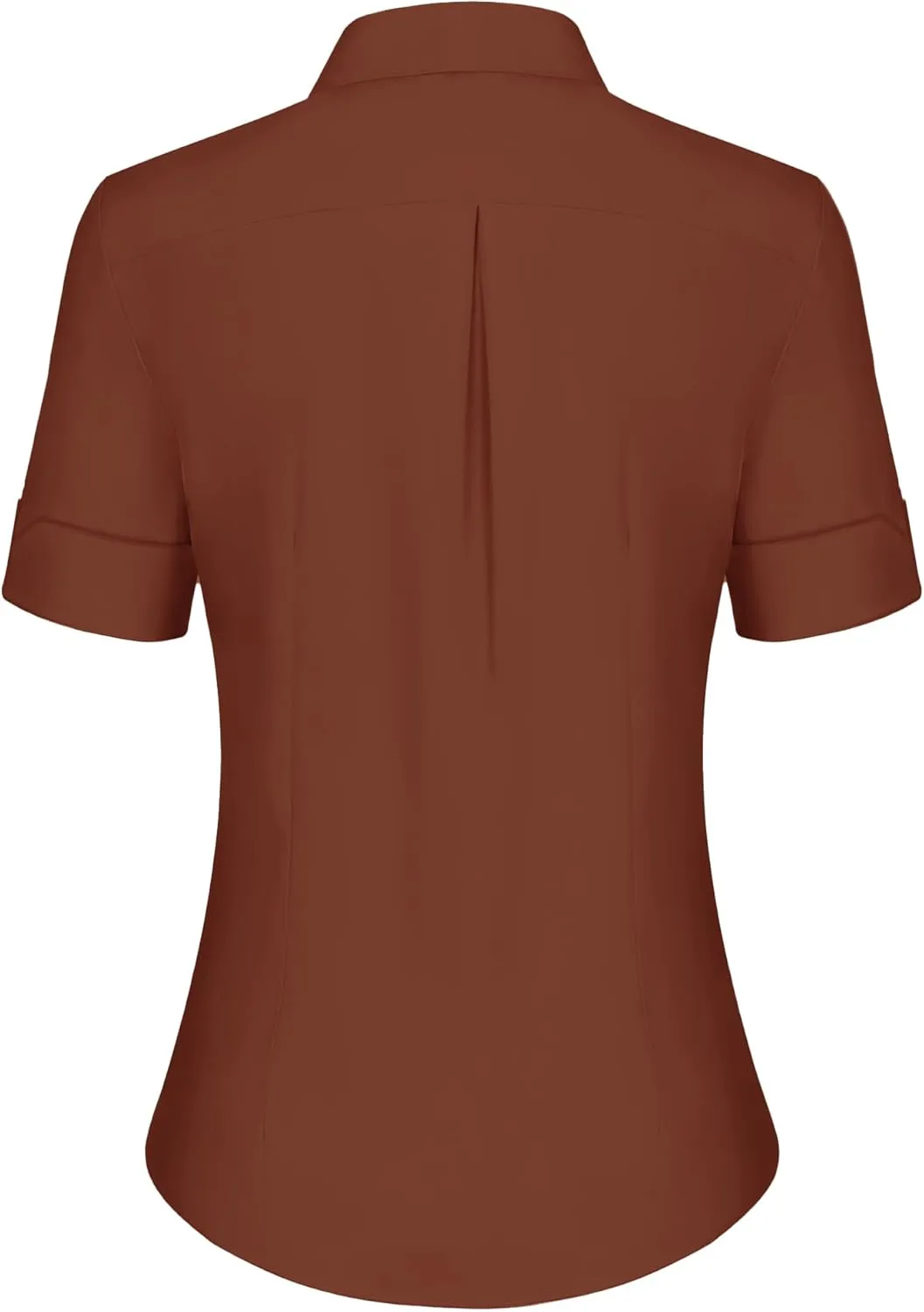 siliteelon Short Sleeve Button Dress Shirts for Women Cotton Button Down Shirts for Women Slim Fit Blouse Top 3/4 Sleeve
