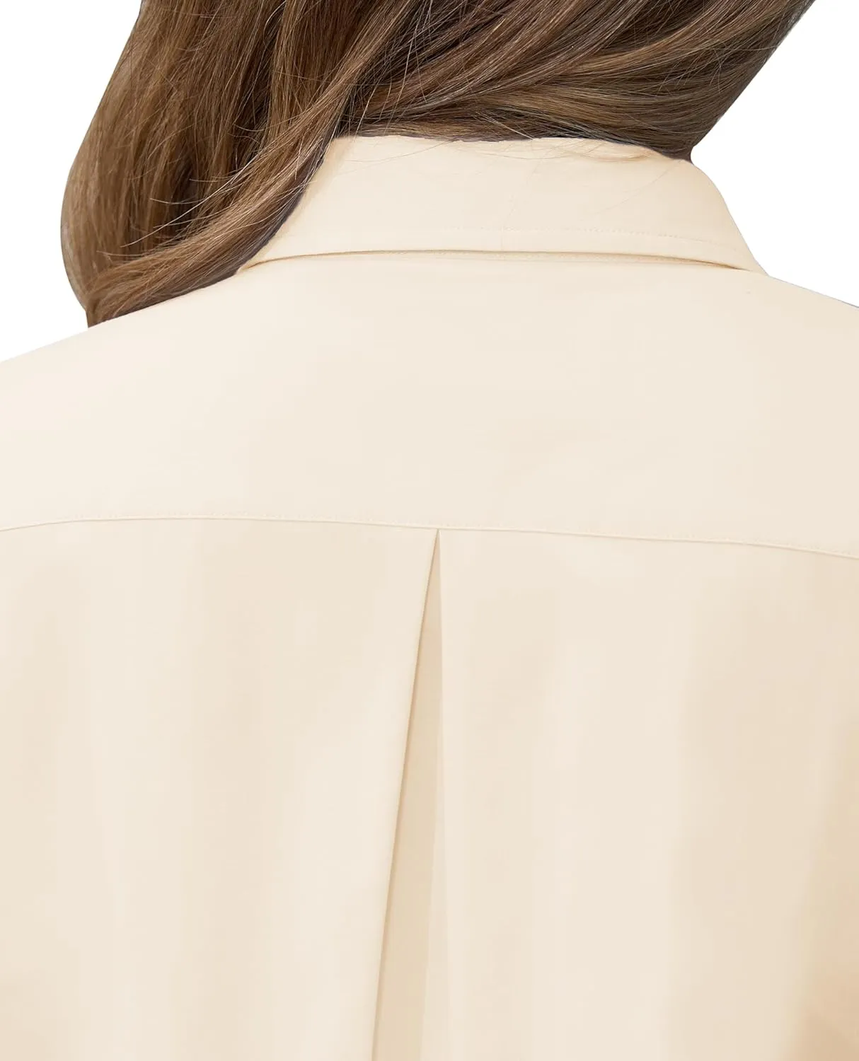 siliteelon Short Sleeve Button Dress Shirts for Women Cotton Button Down Shirts for Women Slim Fit Blouse Top 3/4 Sleeve