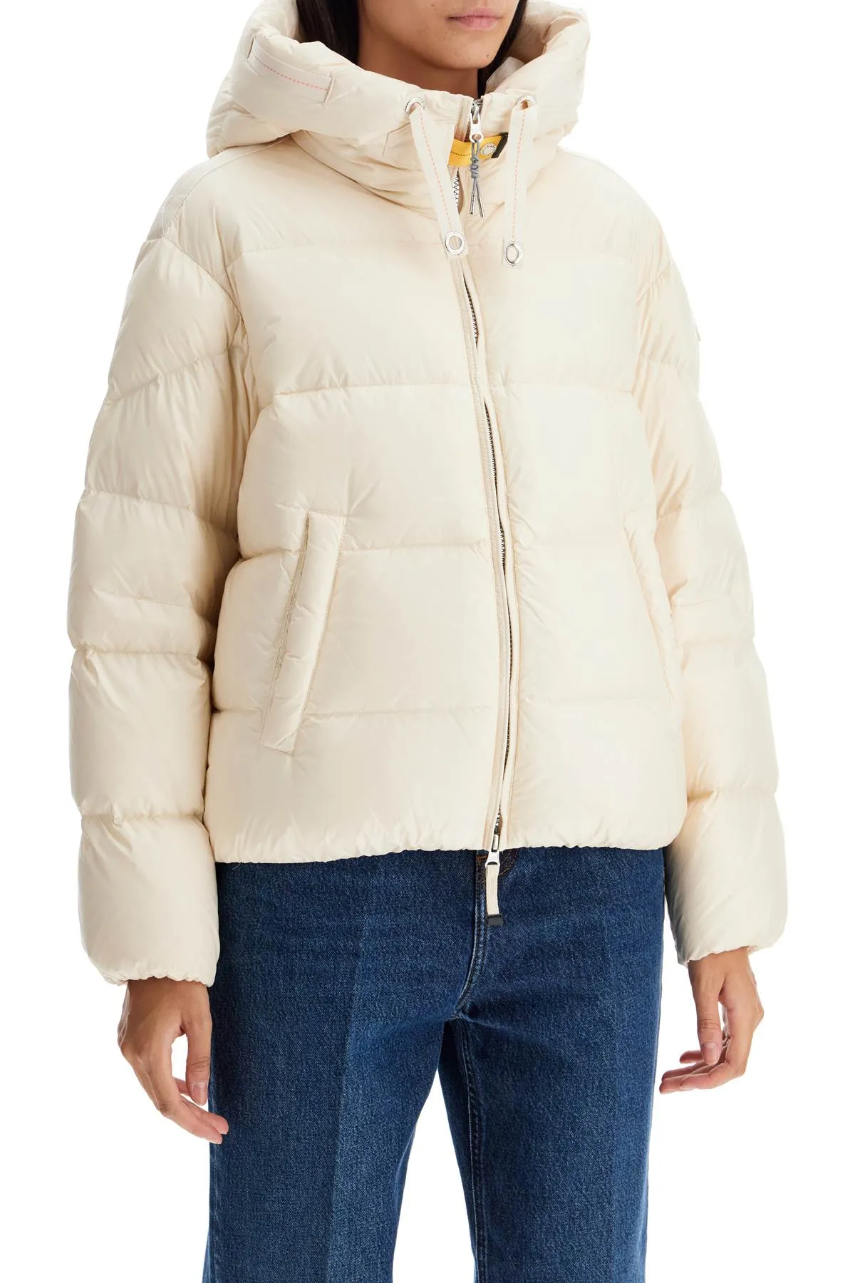 tilly hooded down jacket PWPUHY32 MOONBEAM