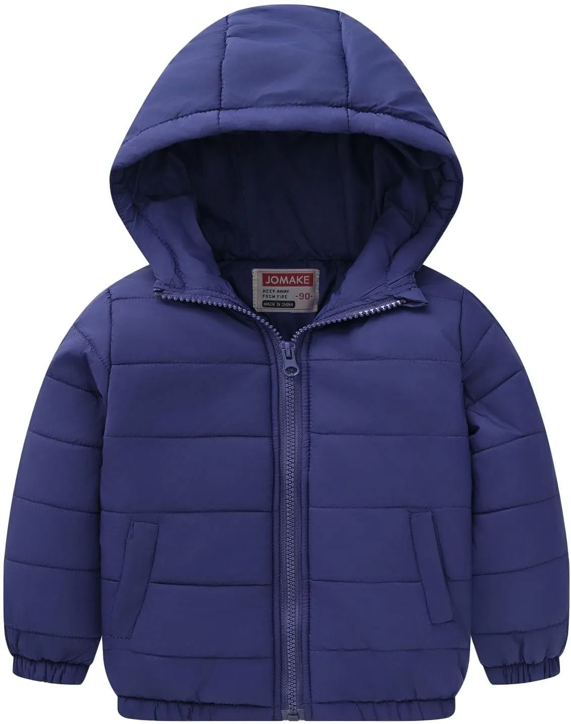 Toddler Boys Down Jacket Fur Hood Thick Warm Winter Coat Parka Fleece Lined Quilted Padded Outerwear