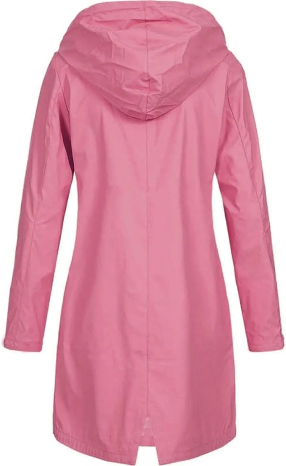 Trench Coats for Women Waterproof Long Hooded Rain Jackets Lightweight Button Down Workout Windbreaker with Pockets