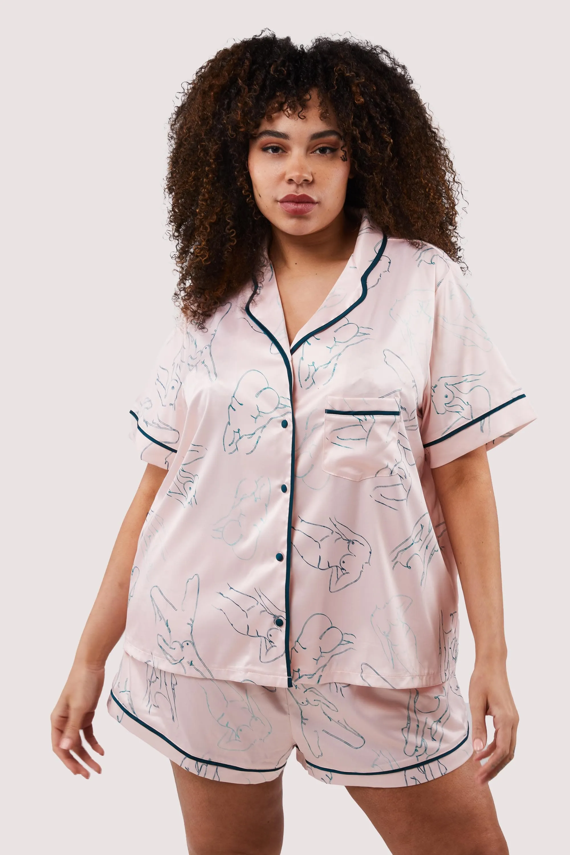 Venus Printed Pyjama Top & Bottom