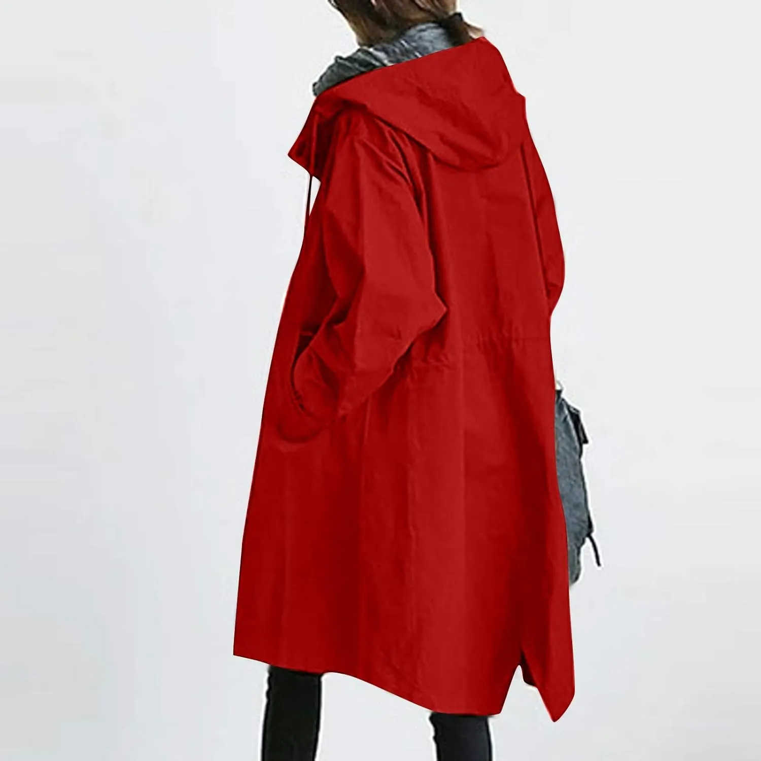 Women's Trench Jackets Rain Jacket Loose Winter Hooded Oversized Elegant Windbreaker Comfortable Coat Outwear