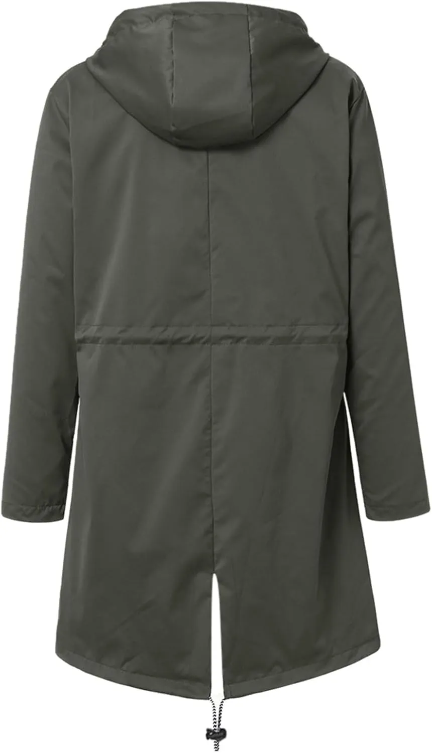 Womens Waterproof Rain Jacket Lightweight Hooded Raincoat Outdoor Travel Climbing Packable Hooded Windbreaker Trench Coats