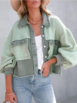 xakxx Women Coat Jackets  Autumn Fashion Long Sleeve Casual Vintage Green Top Korean Cardigan Oversize Loose Jacket Female Clothes